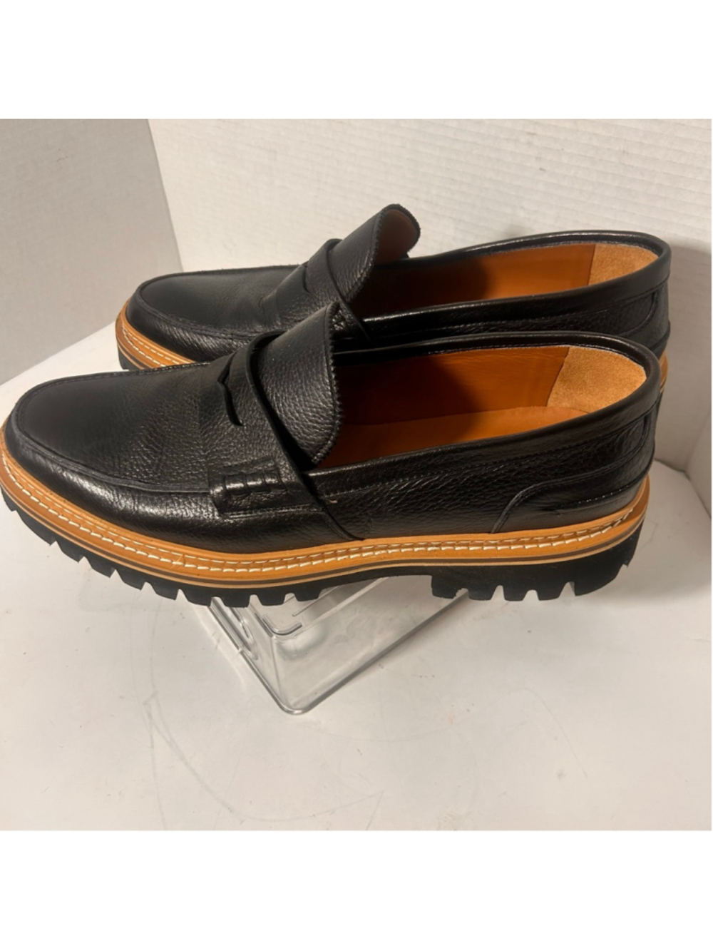 Men's TAFT Black The Country Leather Penny Loafers & Slip-Ons Size 13 Comfort - Picture 4 of 8